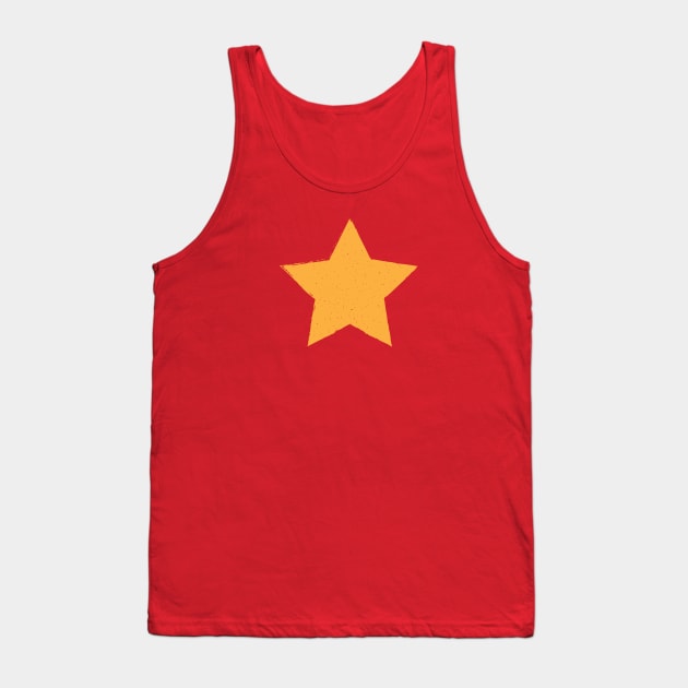 Orange Grunge Star Tank Top by stuartjsharples